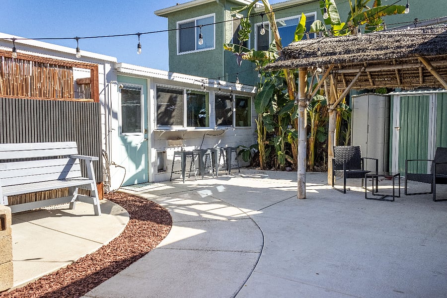 Gated, enclosed patio