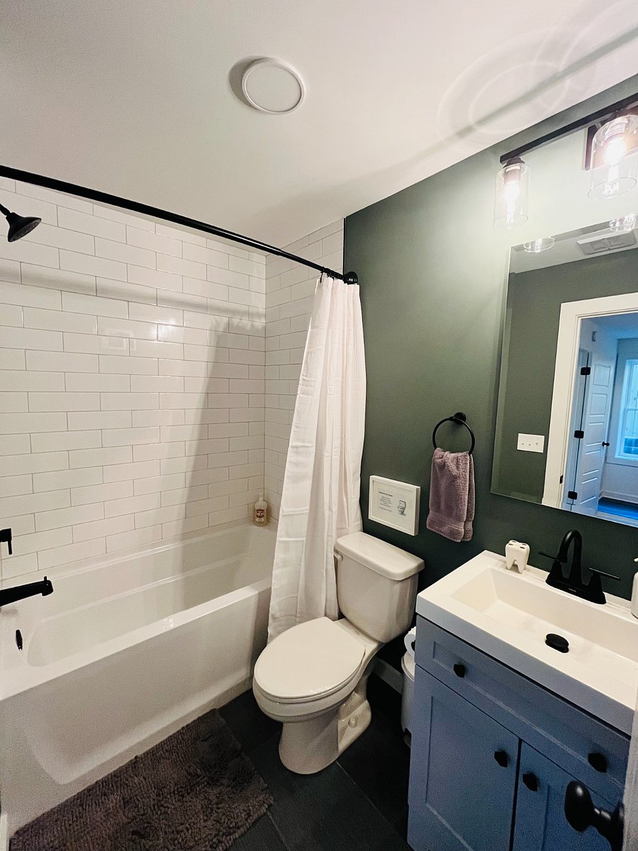 Beautiful subway tiled spa bathtub