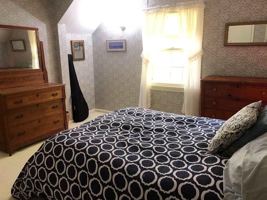 Upstairs bedroom with double bed.