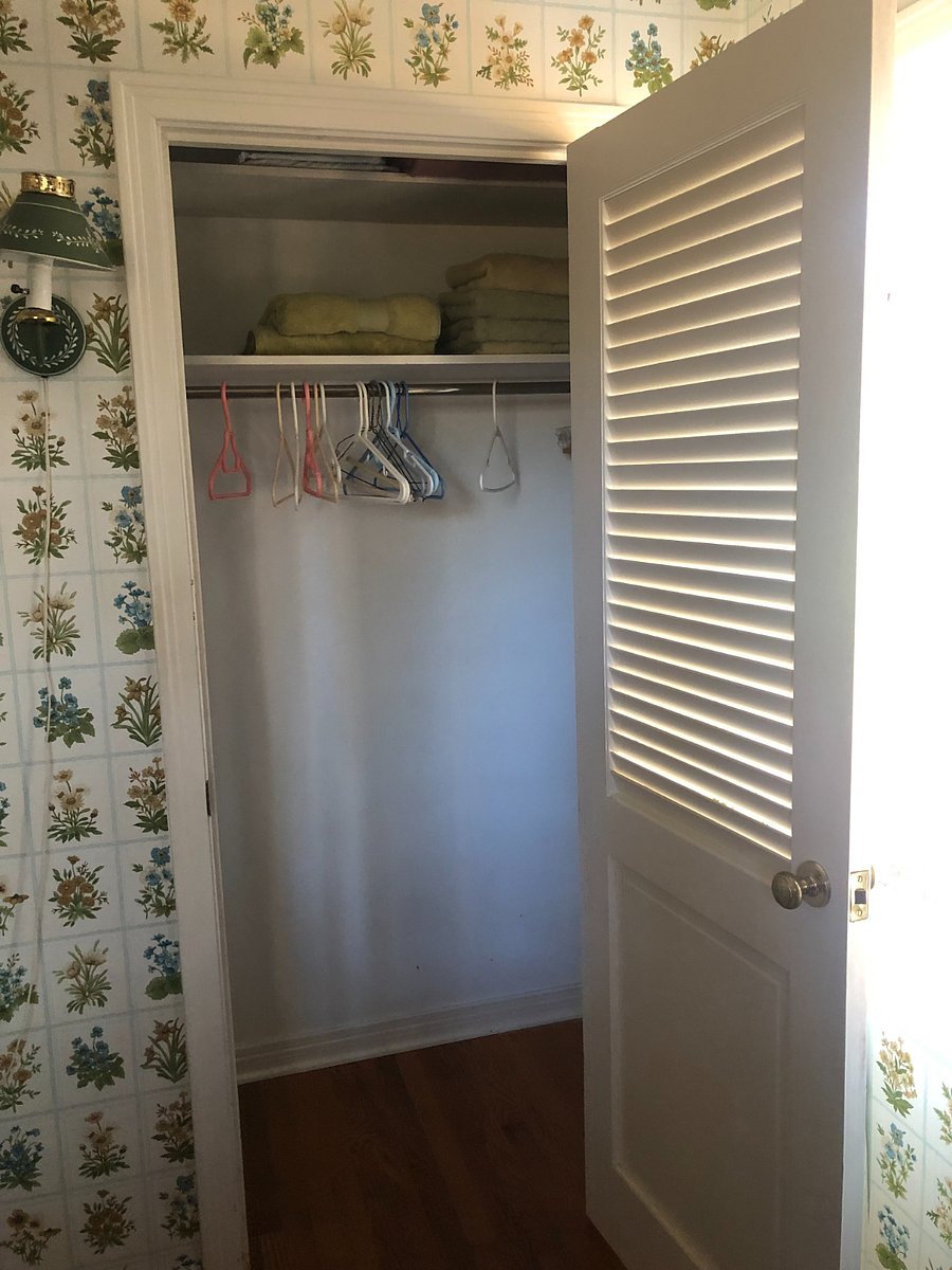 Downstairs bedroom closet.
