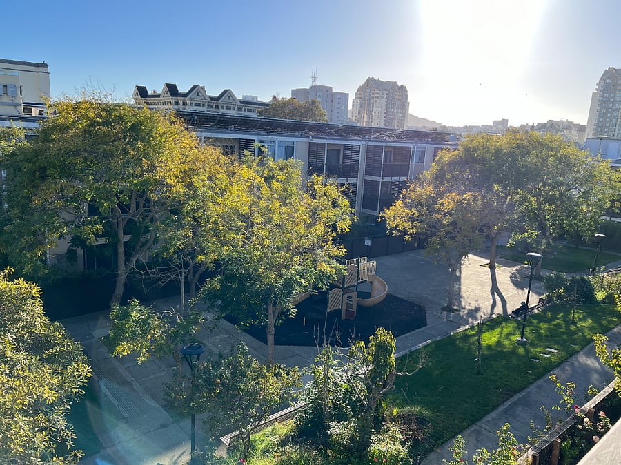 view from balcony