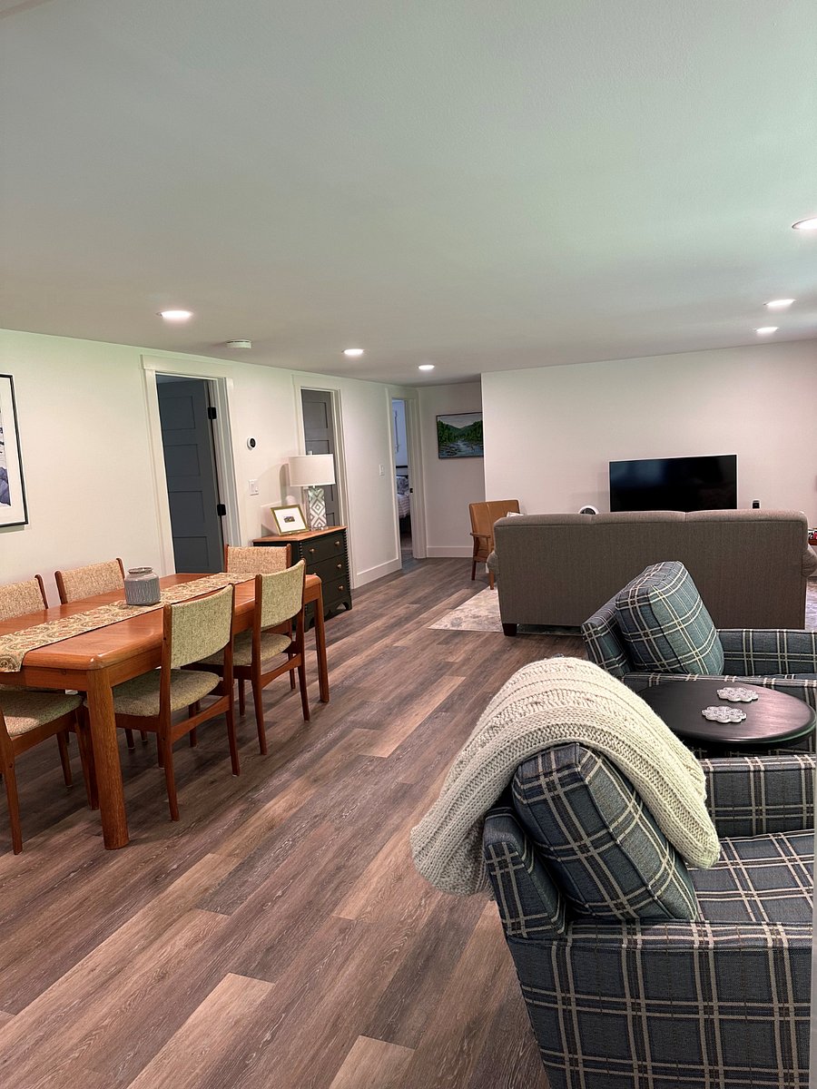 Living room and dining room