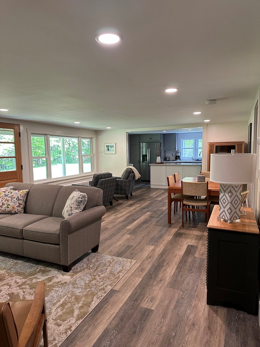 Living room and dining room