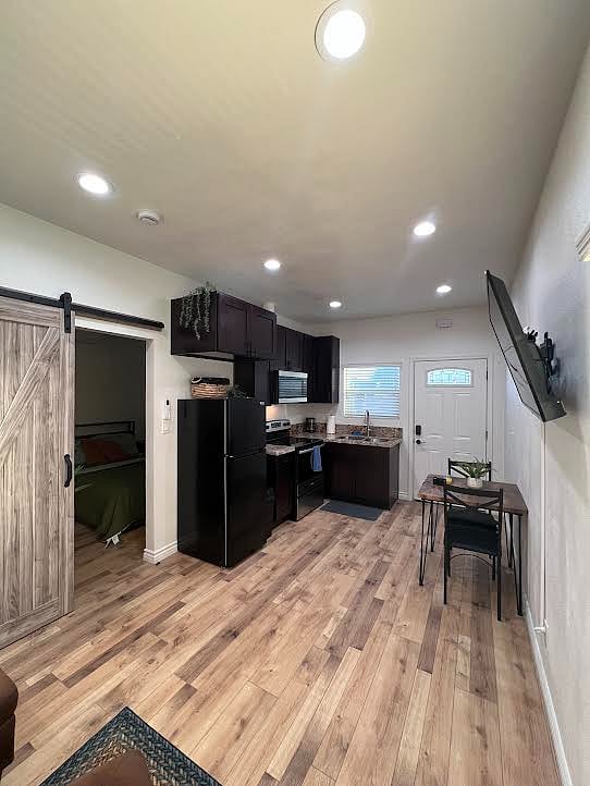 Stylish barn door.