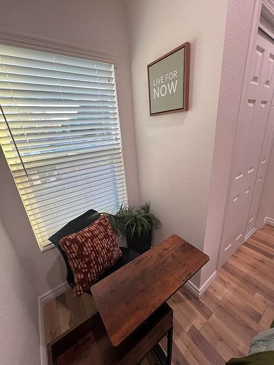 The nightstand/ work station desk has rollers for easy relocation to use at your convienince. It comes with storage that is easy to open and close. The station also includes addtional USB outlets,standard power outlets and a undercarriage printer rack.