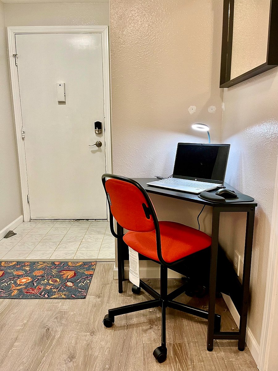 Desk & chair with access to printer