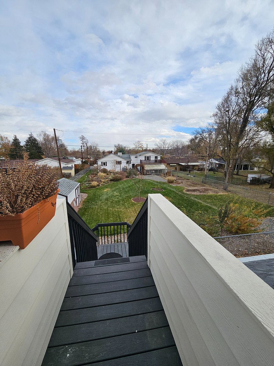 Beautiful gardens as a view out front door