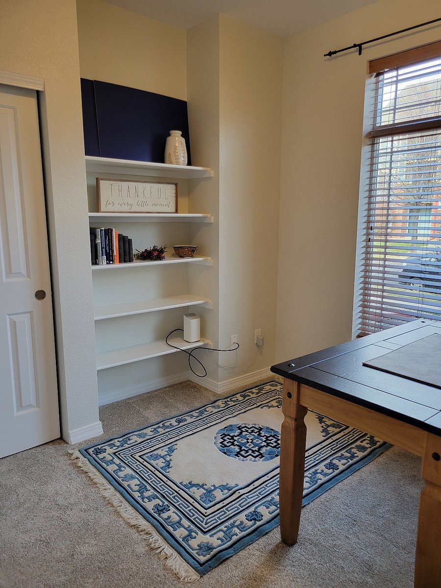 Second bedroom set up as an office, has a closet, too