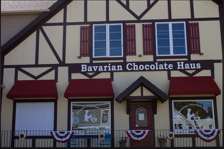Bavarian Chocolate Haus is around the corner.