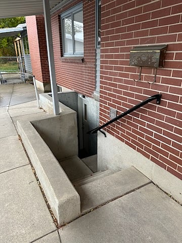 Entrance to unit