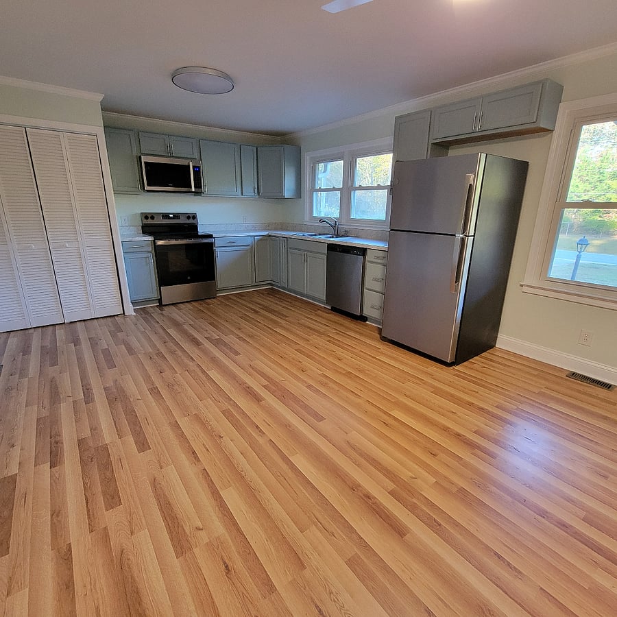 Remodeled kitchen.