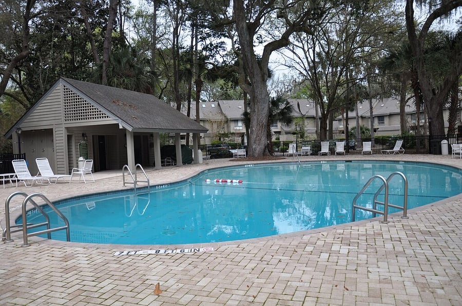 Greens community pool, a short 3 minute walk from our property.