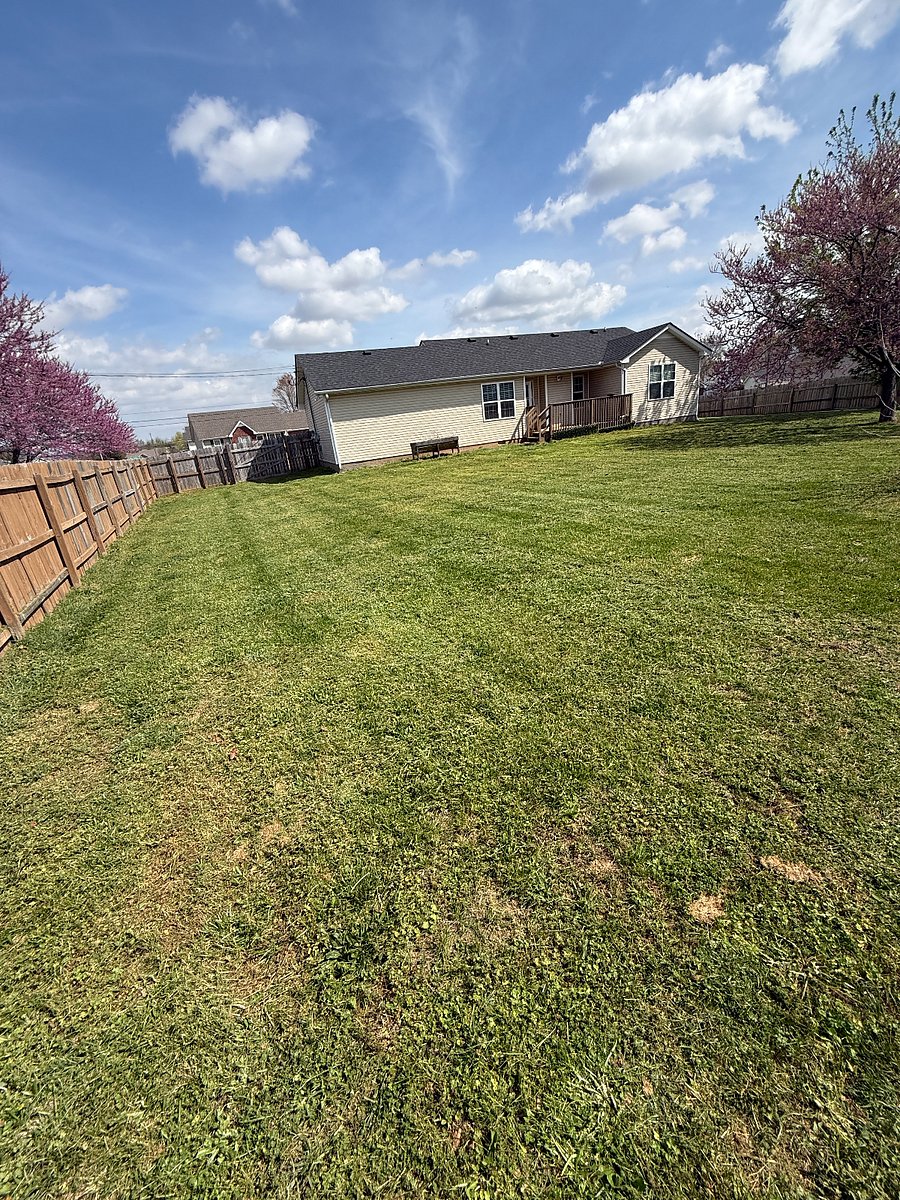 Large fenced backyard for pets