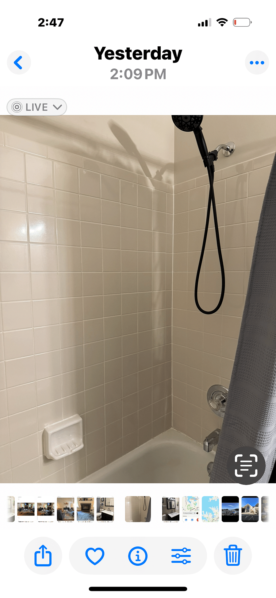 Guest bathroom with tub/shower.