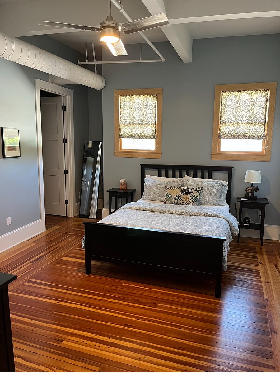 Primary bedroom with private bath.  Connected to closet with washer/dryer.