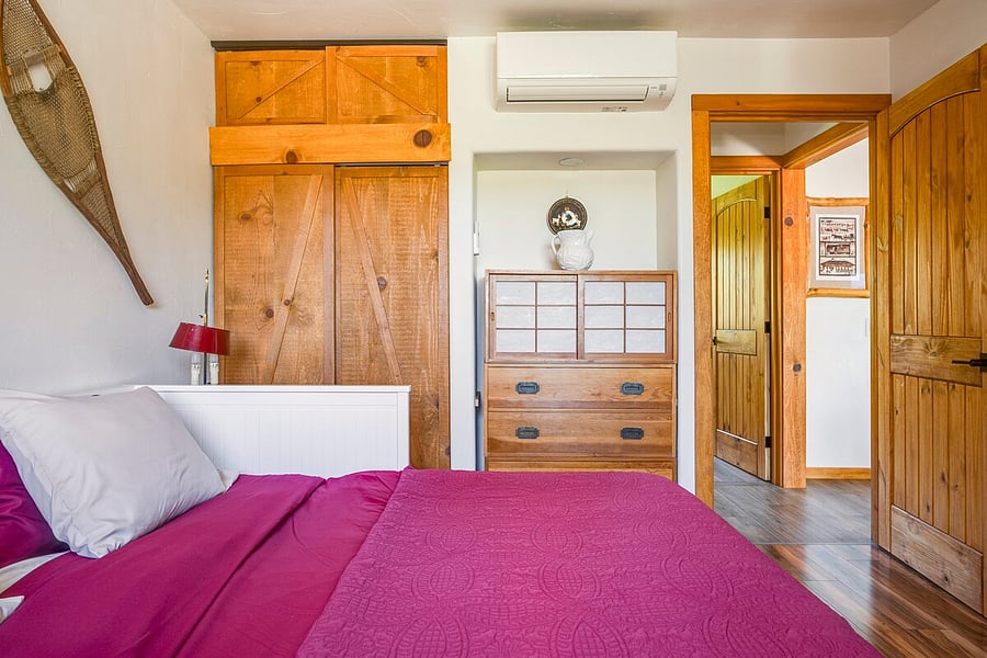Bedroom #2 with a unit which can be a sofa, single bed or king bed. Can also be used for an office or project area.