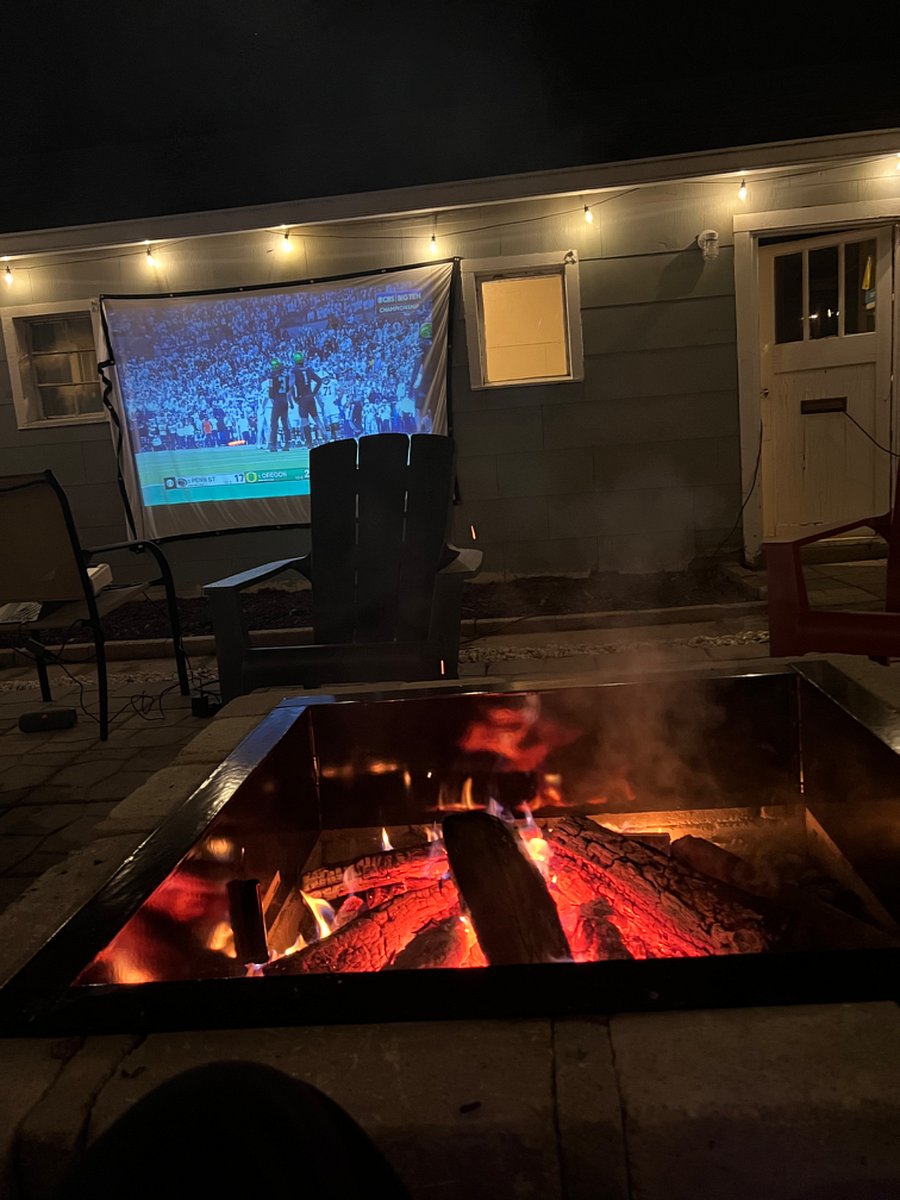 Back Patio view with fire pit