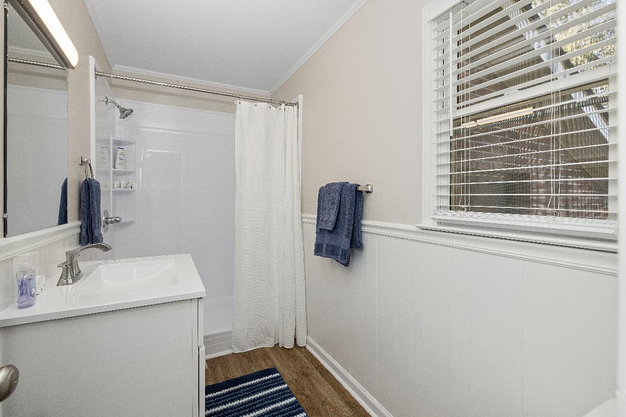 Refresh and recharge in the roomy walk-in shower.
