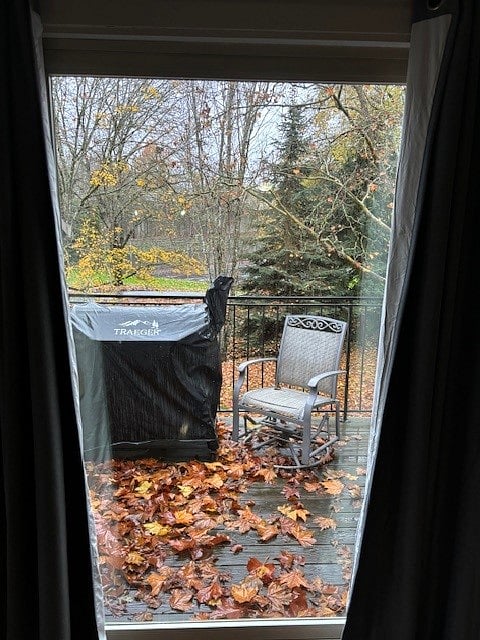 Deck Area overlooking walking trails and greenspaces.