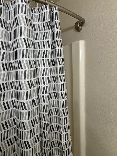 Guest bathroom shower area.