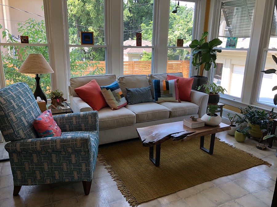 Sun room off kitchen