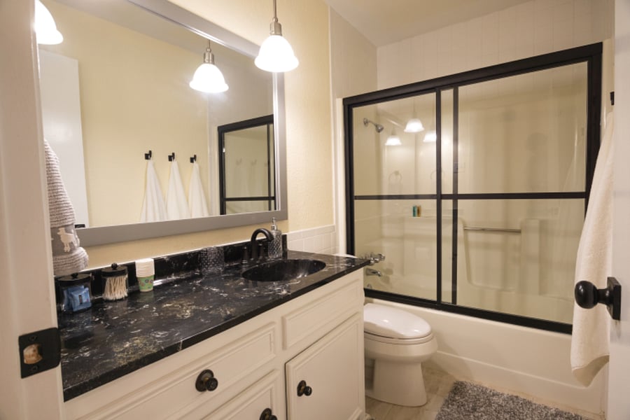 Common bathroom shared by Bedrooms 1 & 2