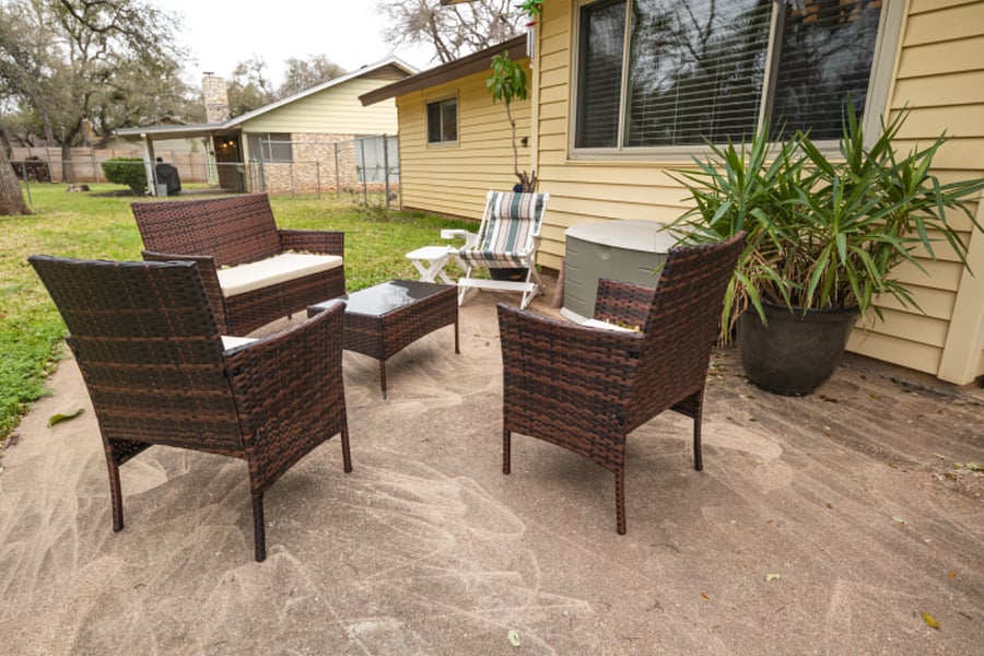 Outdoor Furniture on the Back Patio