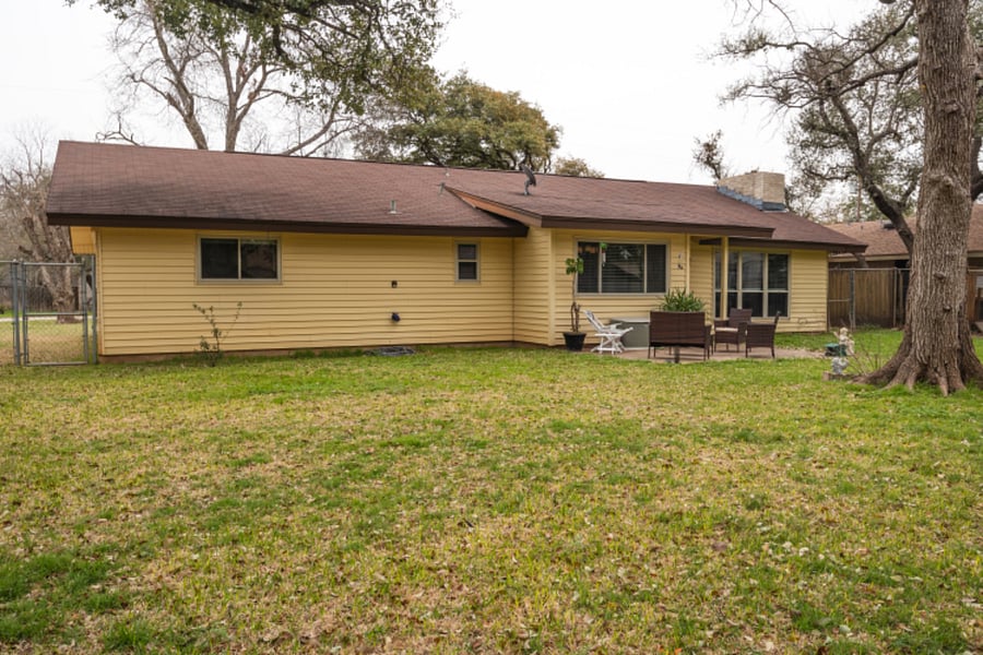 Large backyard
