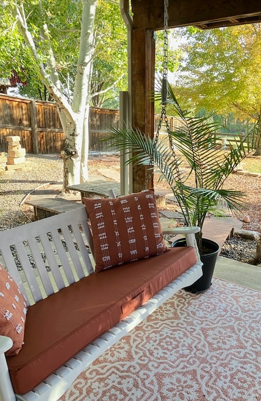 Porch swing on your patio