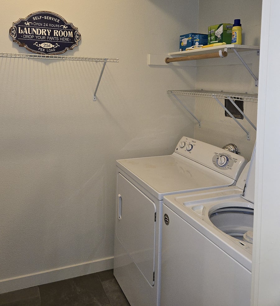 In Unit Laundry with full size washer & dryer
