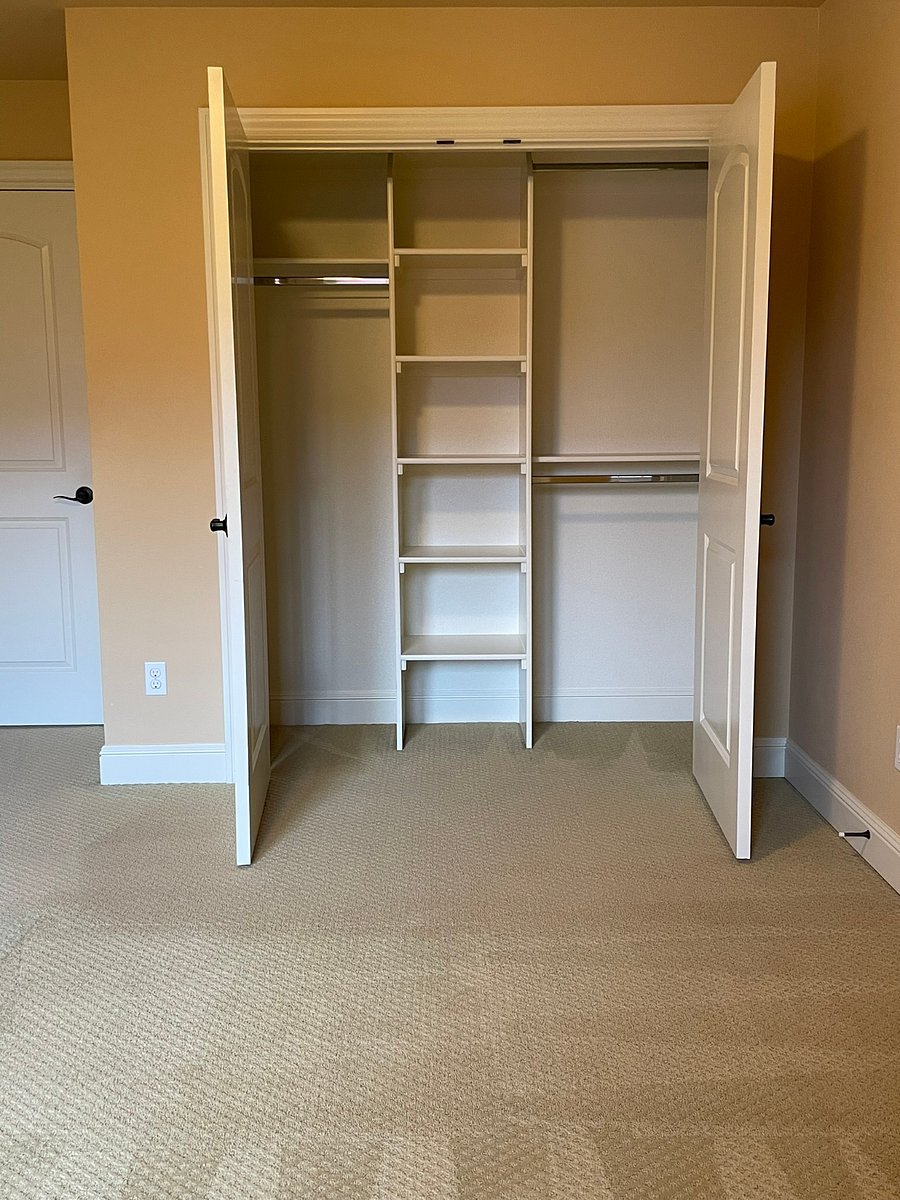 High Quality Closet with built-in shelf space. 