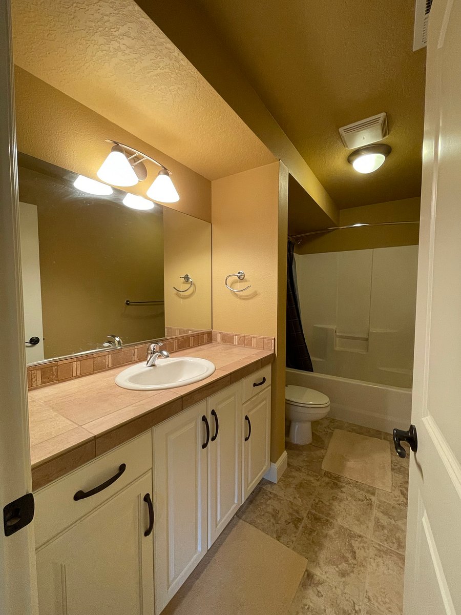 private bathroom outside the bedroom. Bath and shower.