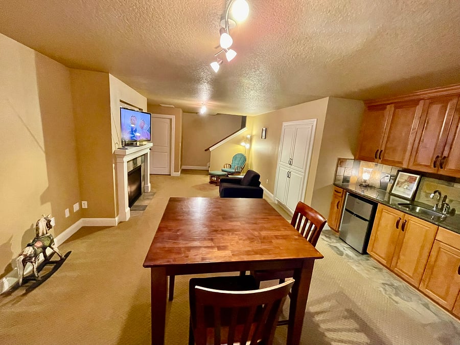 Private greater room. Casual pantry and dinning area. Small two door fridge. 
 