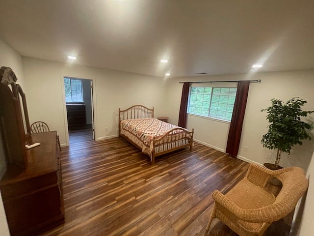 Large bedroom with walk-in closet