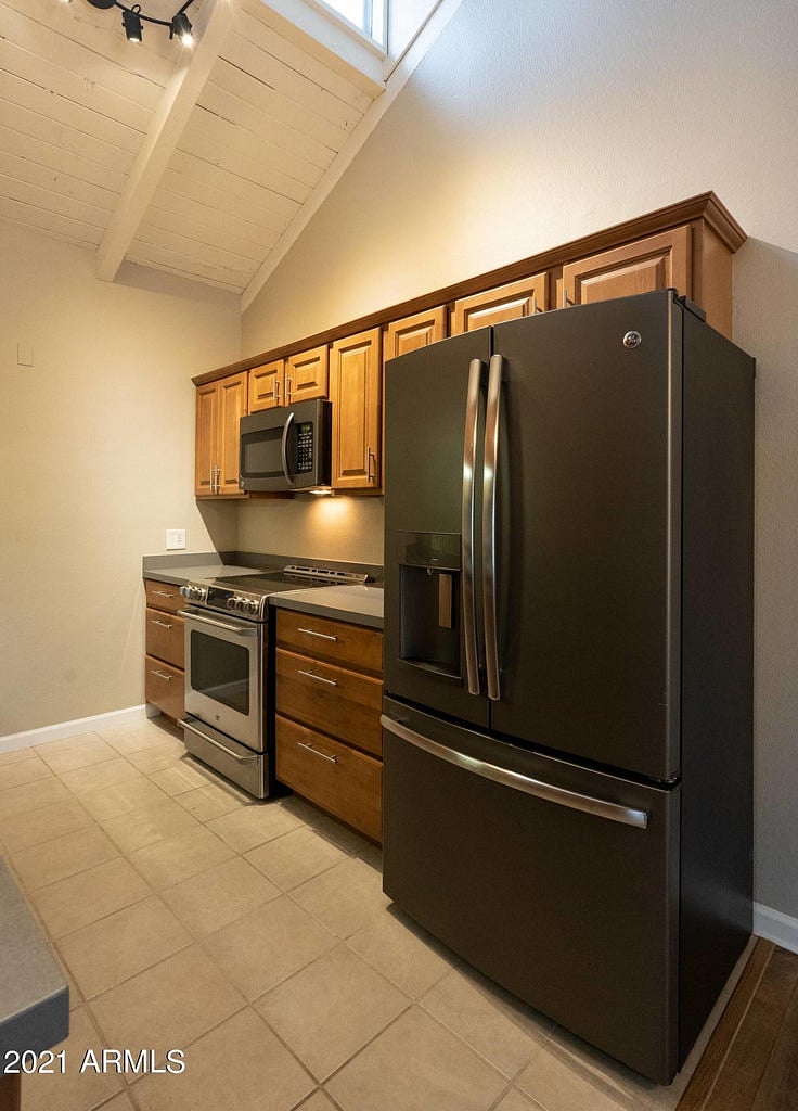 Kitchen refrigerator wall before anything added