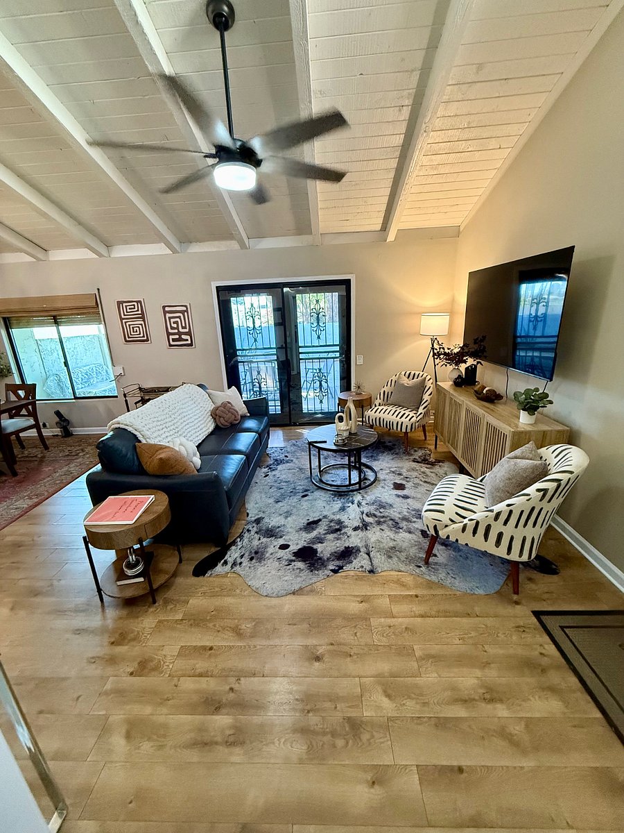 Living room towards patio