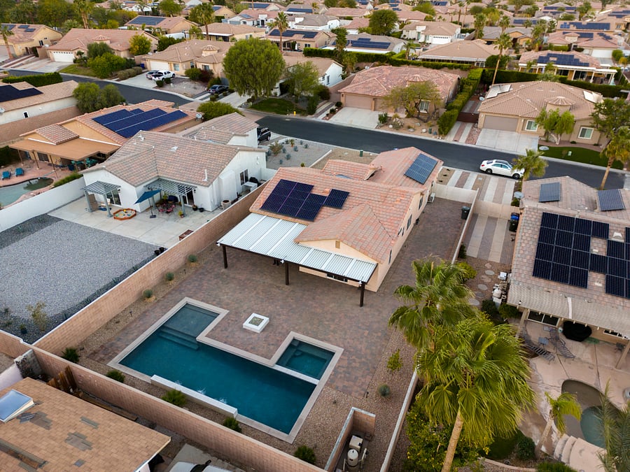 Aerial Backyard View