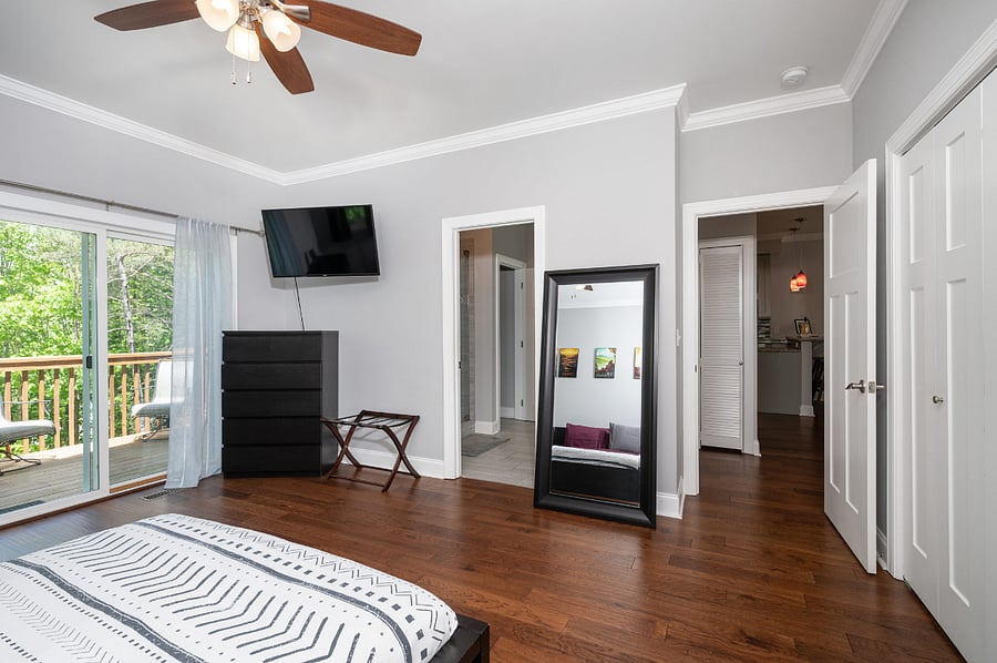 Primary bedroom with full bathroom