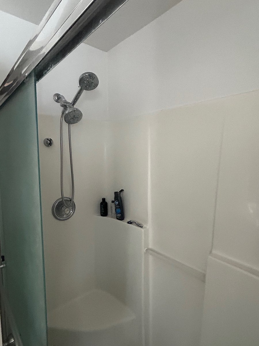 Walk in shower Master bathroom.