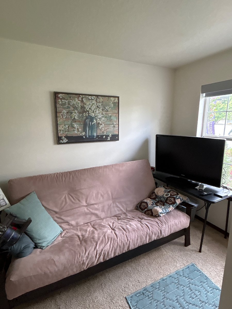 Office/ 2nd guest room w/ 65 inch HD smart TV.