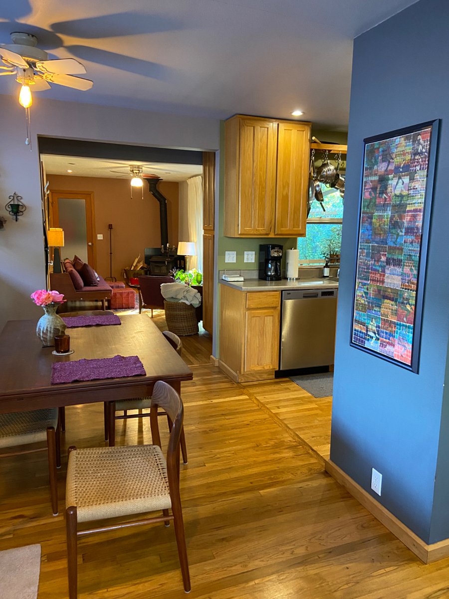 From front door looking toward your room in kitchen looking toward your room