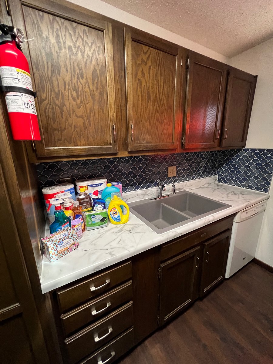 Left side of Kitchen - Sink and Dishwasher. 