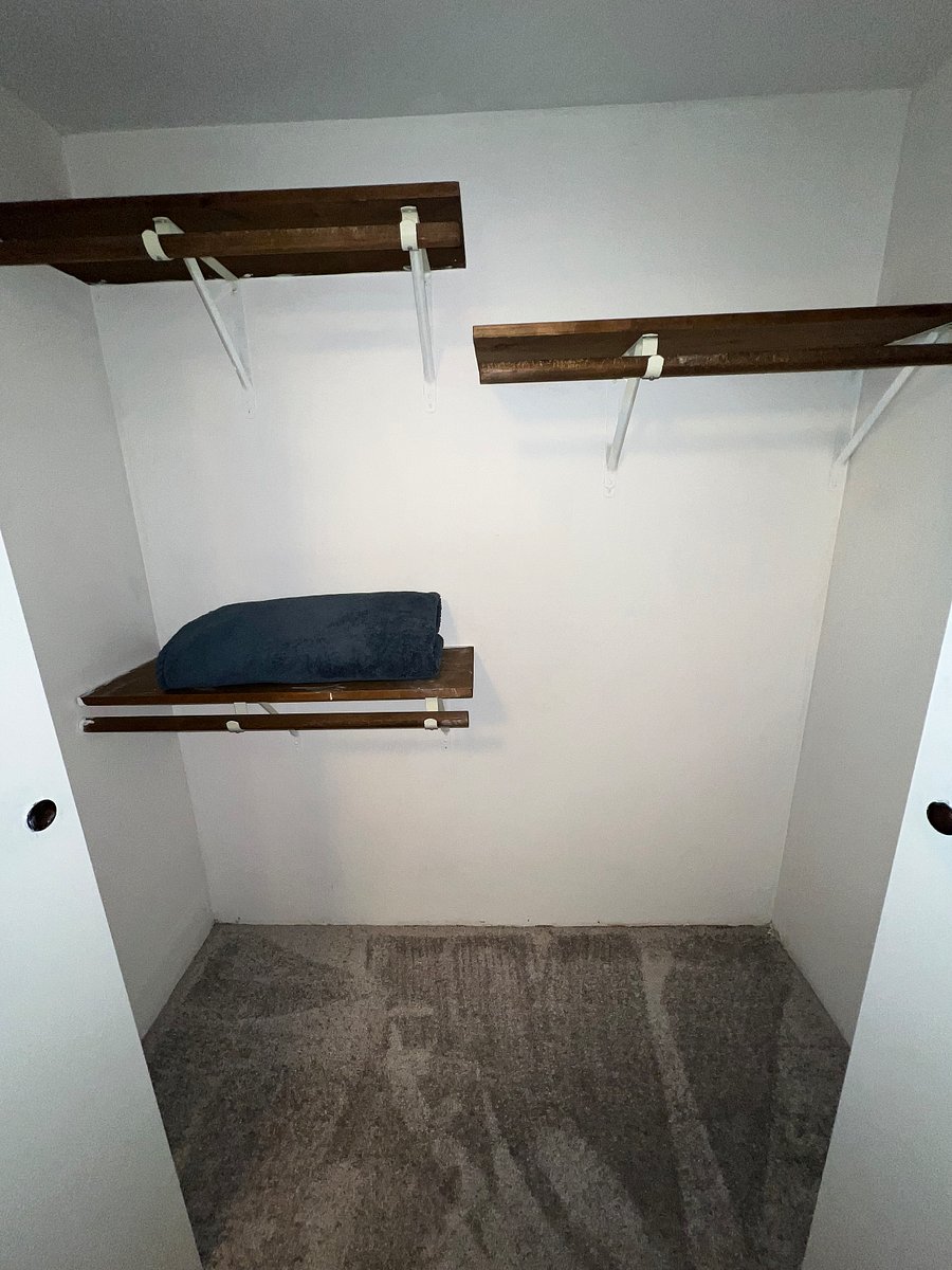 Closet of secondary bedroom