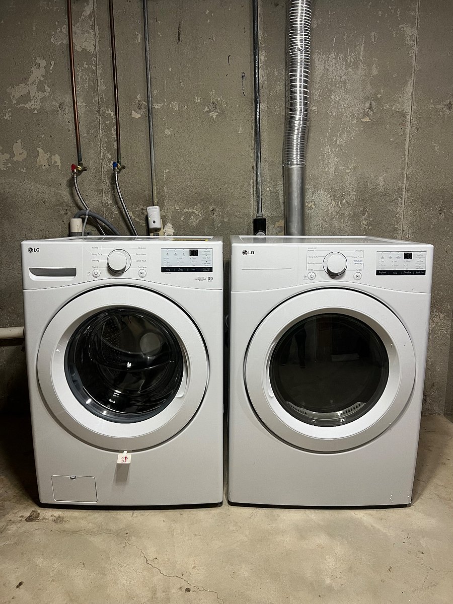 Brand-new, full size washer/dryer - located downstairs