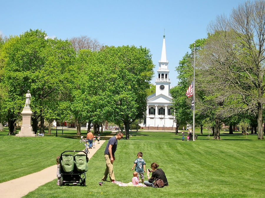 Guilford Green is walking distance from the apartment.
