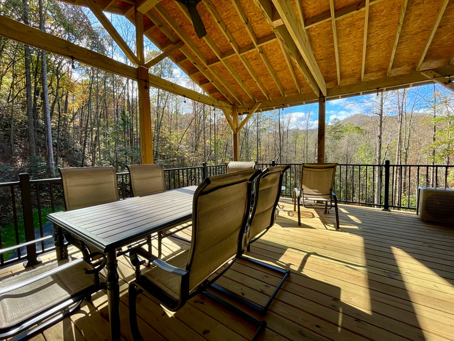 Enjoy all your meal while relaxing with a great view from the covered deck!