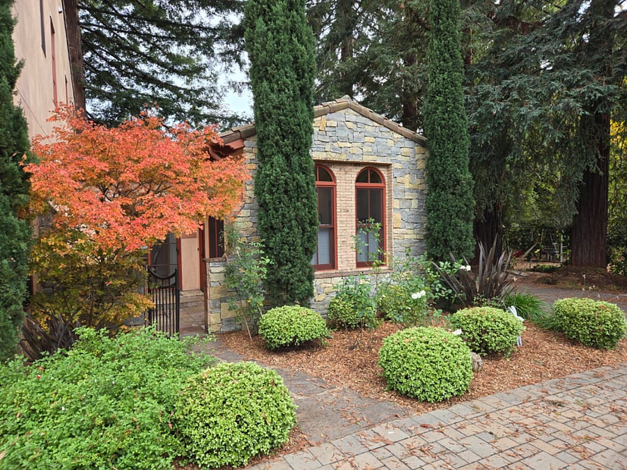 front of the cottage