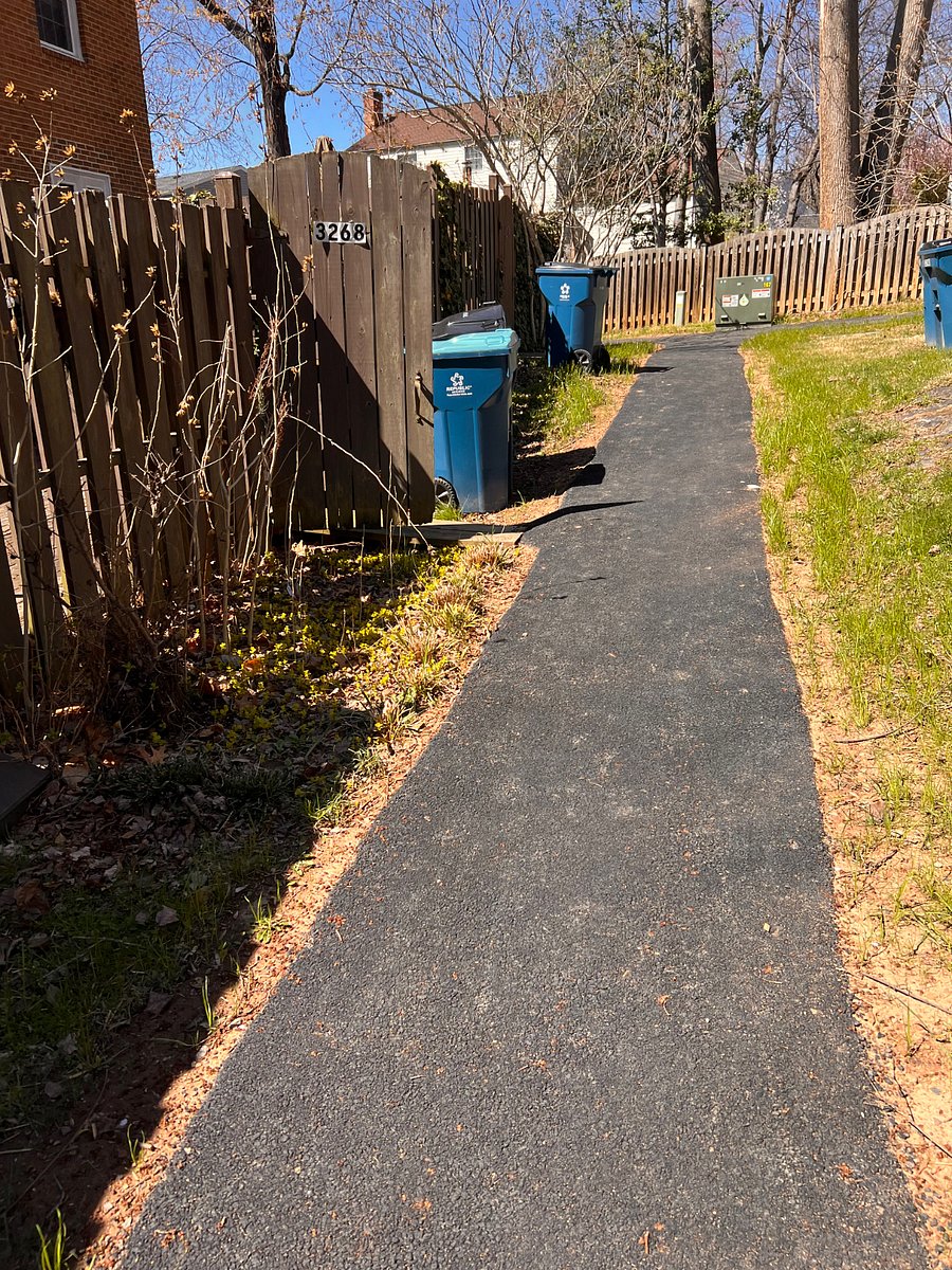 Walking path behind property