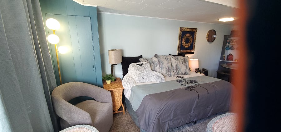 Bed and seating