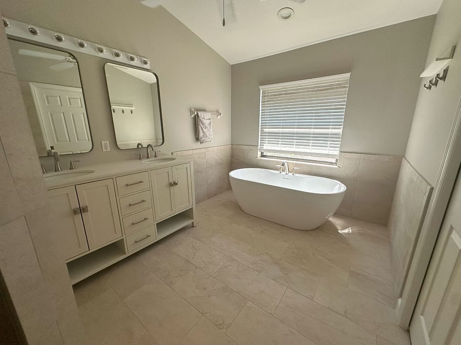 Primary bathroom off the primary bedroom. 